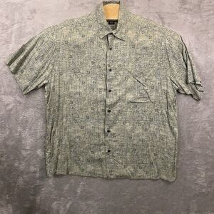 Ivy‎ Crew Shirt Mens L White Boat Canoe Button Up Casual Short Sleeve